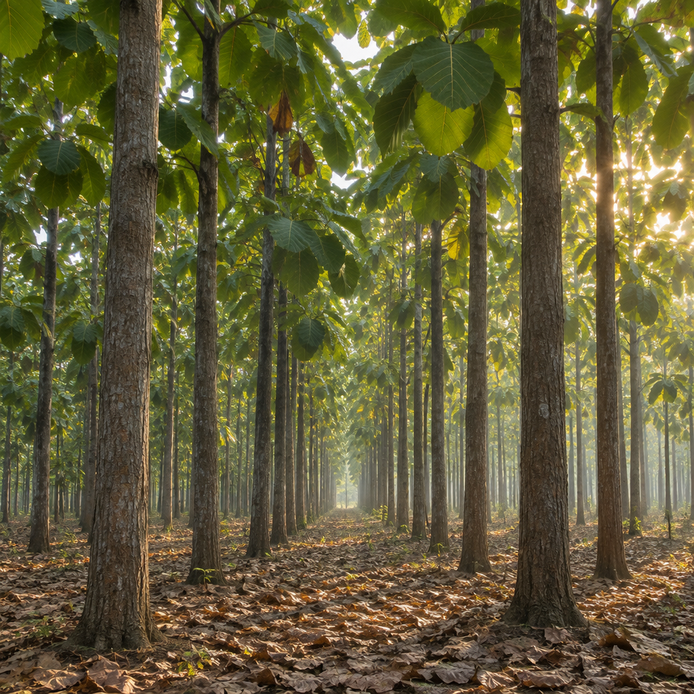 Teak forest on Java, Indonesia