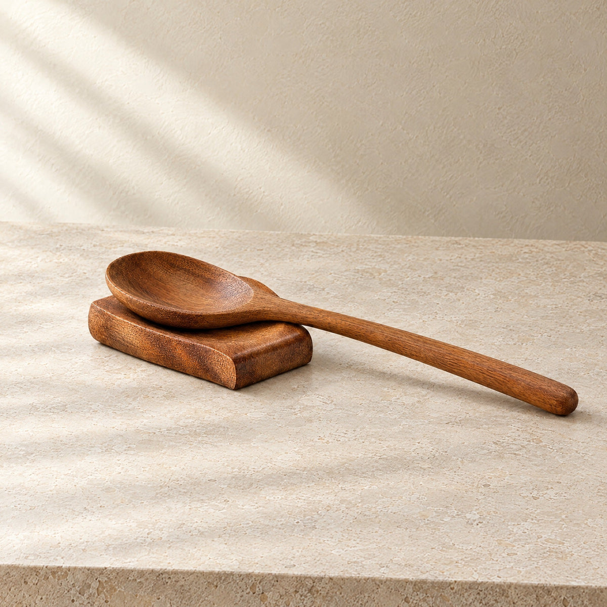 Acacia spoon rest